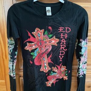 Ed Hardy Embellished Long Sleeve Shirt
